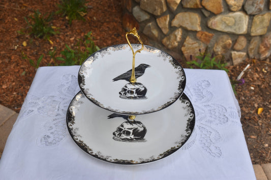 Madame Coco's Black Raven Tiered Cake Stand