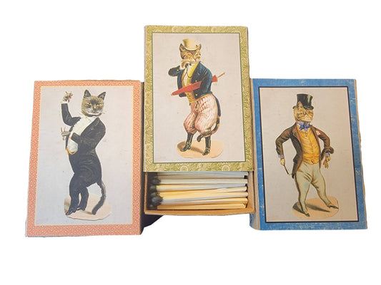 Madame’s "Dapper Cats" Handmade Match Boxes