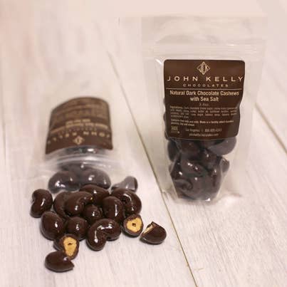 John Kelly Chocolates - Dark Chocolate Coated Cashews With Sea Salt